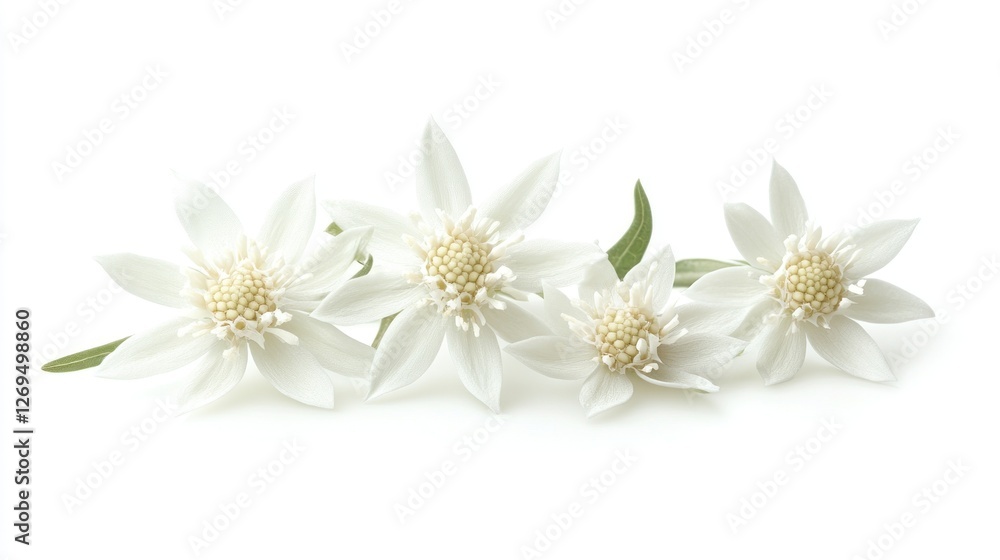 White flowers, studio shot, isolated background, floral design White flowers, studio shot, isolated background, floral design