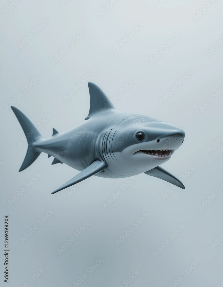 Obraz premium Baby Shark Swimming with a Sleek and Smooth Body 