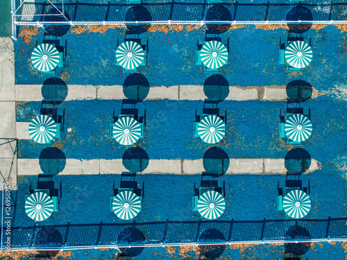 Abstract Blue Geometric Pattern Background