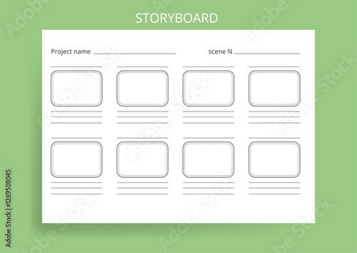 Storyboard Page Isolated Vector Background