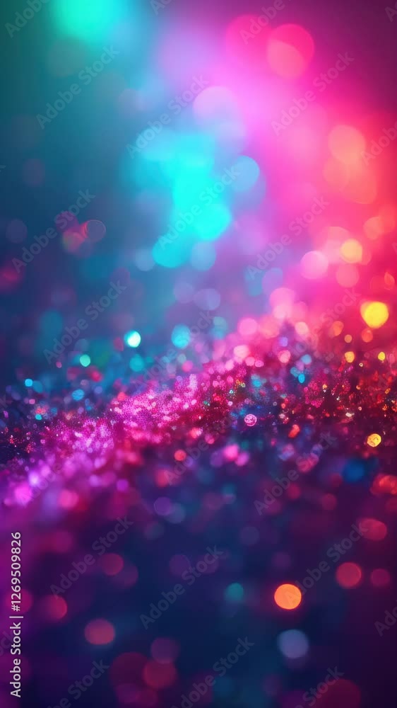 Close up of glitter sparkling on a colorful background with many glowing lights, creating a vibrant and festive atmosphere, concept of celebrations and creative design
Close up of glitter sparkling on a colorful background with many glowing lights, creating a vibrant and festive atmosphere, concept of celebrations and creative design