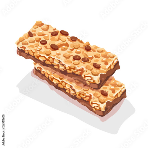 2D flat vector illustration granola bars icon isolated on a white background.

