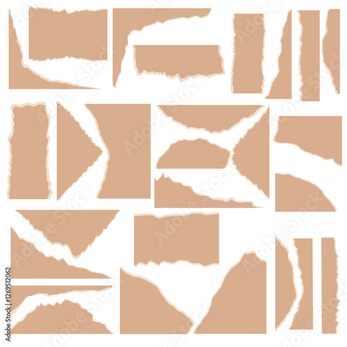 collection of brown torn paper