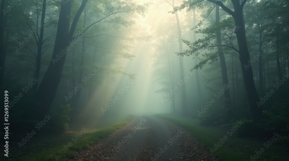 Fototapeta premium Foggy Forest Dawn