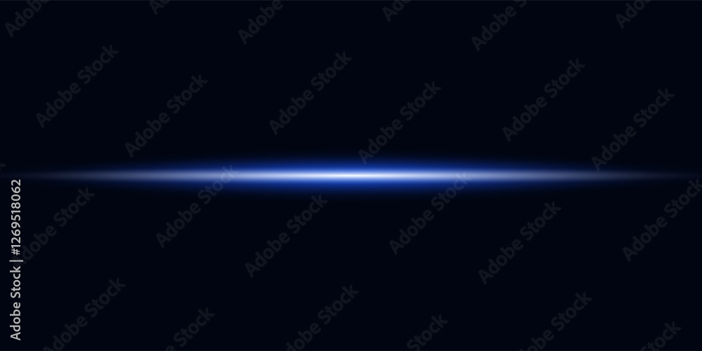 Laser lines of light. Horizontal neon light. Neon blue horizontal speed lines. Glowing stripes. Laser beams Laser lines of light. Horizontal neon light. Neon blue horizontal speed lines. Glowing stripes. Laser beams