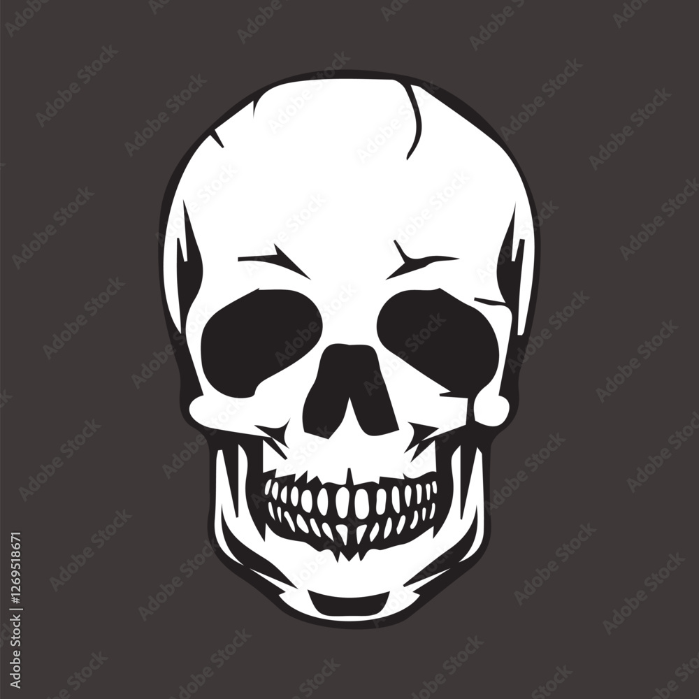 Fototapeta premiumskull icon vector . skull graphic vector t-shirt design. skull logo. graphic art