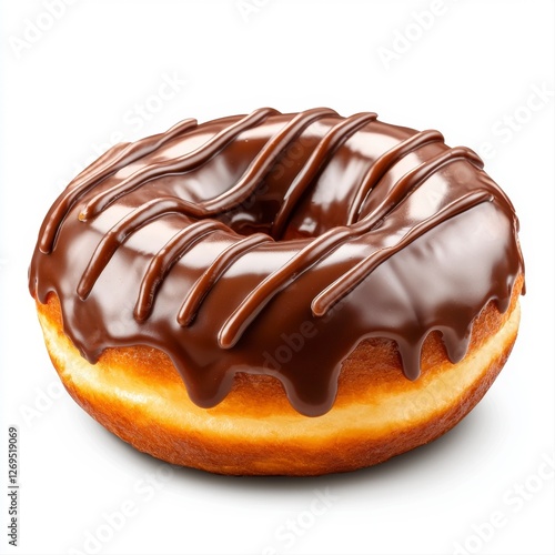 Wallpaper Mural Chocolate covered donut and glazed chocolate donut isolated on white background Torontodigital.ca