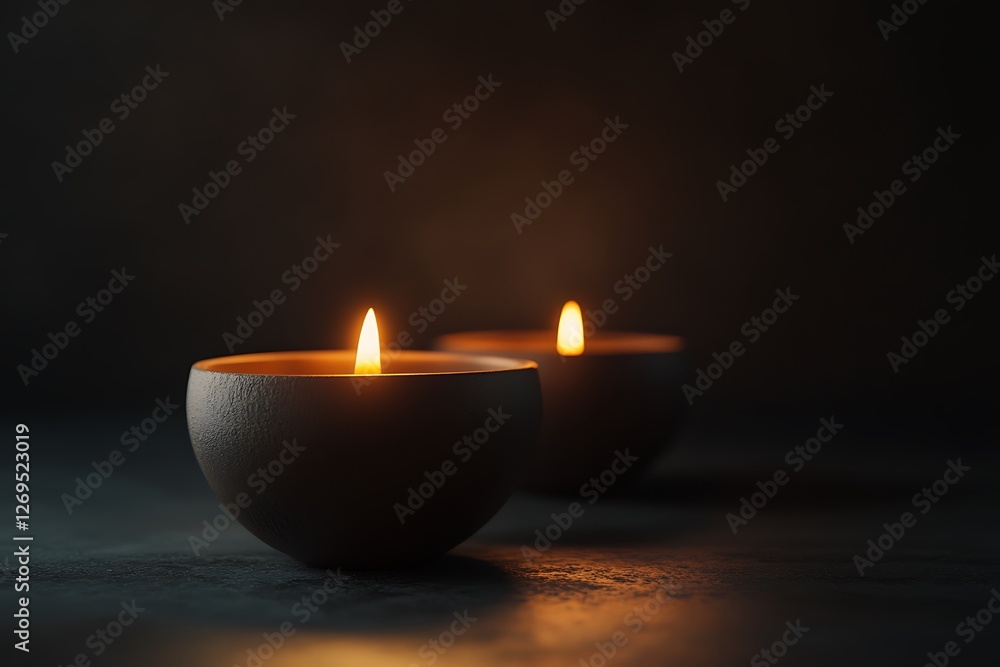 Two Candles in the Dark: A Moment of Serenity Two Candles in the Dark: A Moment of Serenity
