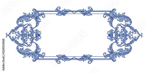 Baroque vignette with intricate decorative elements