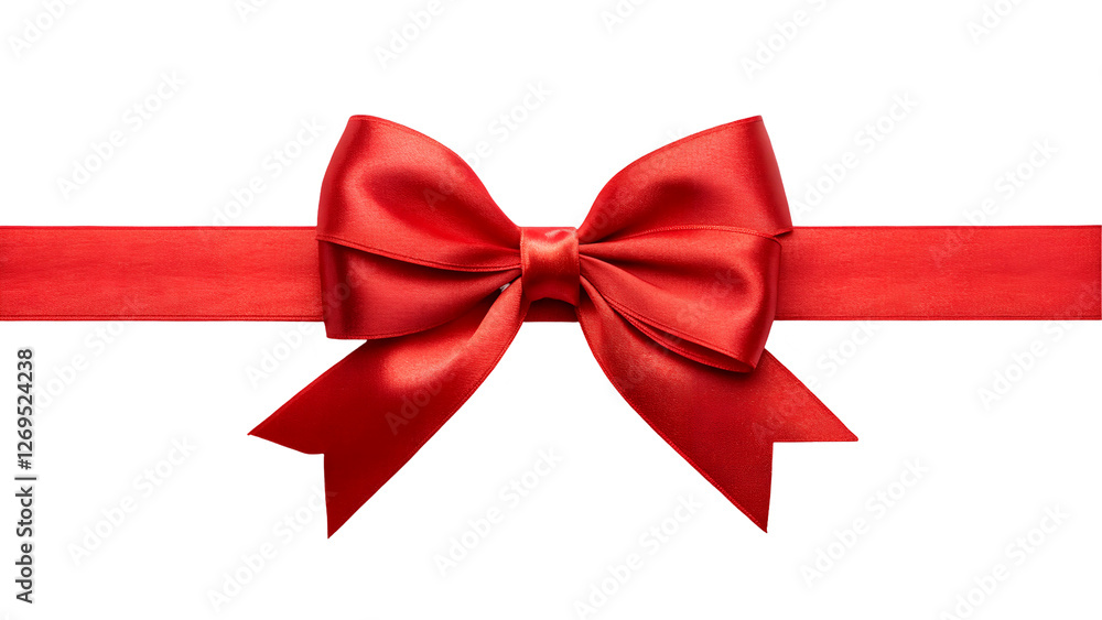 Red bow on white background luxury stack market color image gifts PNG file download Red bow on white background luxury stack market color image gifts PNG file download