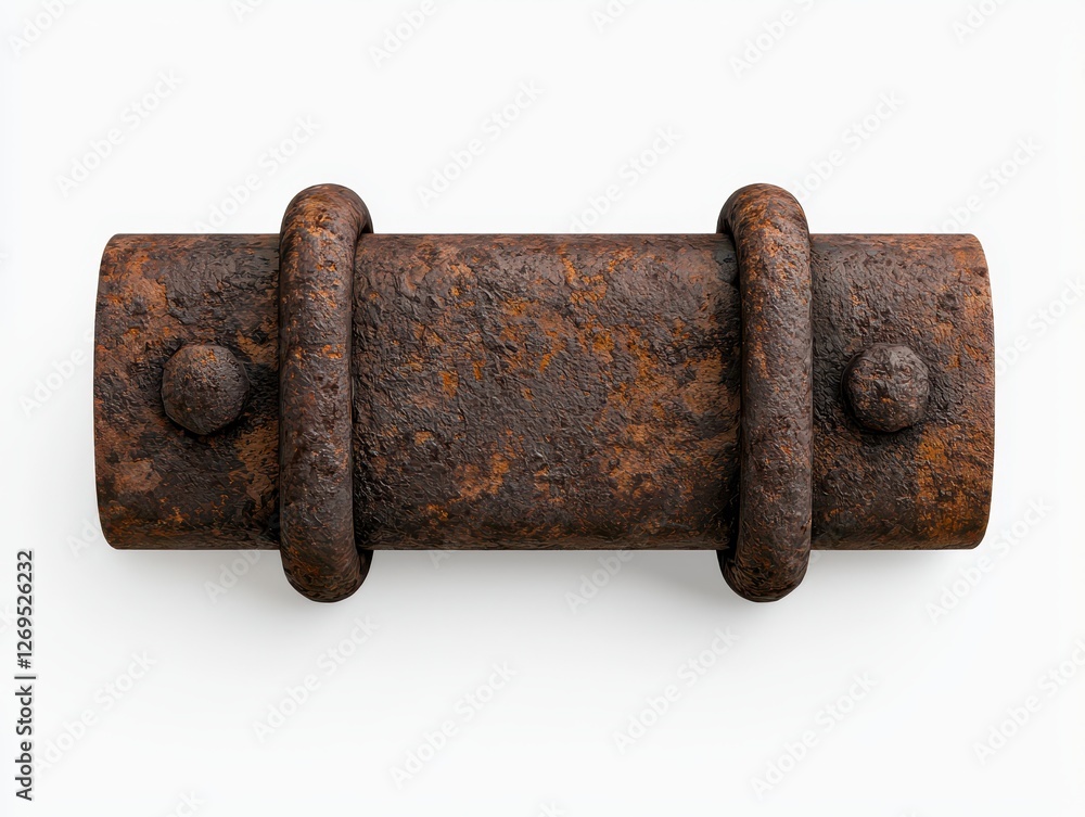 Close-up of a rusty industrial pipe fitting showcasing corrosion and wear. Close-up of a rusty industrial pipe fitting showcasing corrosion and wear.