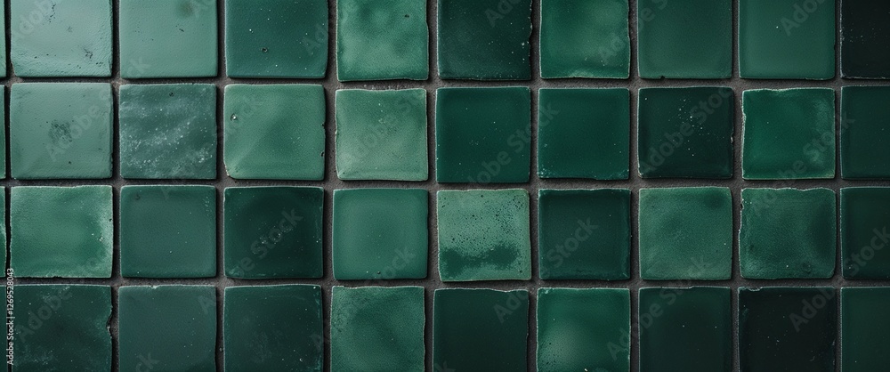close-up of a tiled surface, featuring a grid layout of square tiles. Each tile is a deep, rich green color with subtle variations in shade, giving a slightly weathered and textured appearance close-up of a tiled surface, featuring a grid layout of square tiles. Each tile is a deep, rich green color with subtle variations in shade, giving a slightly weathered and textured appearance