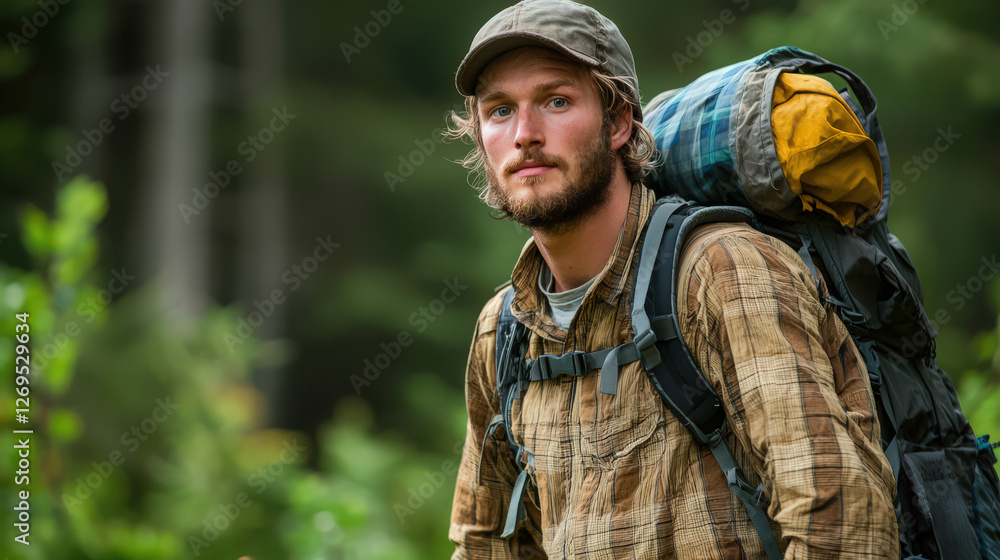 Obraz premium Backpacker Hiking