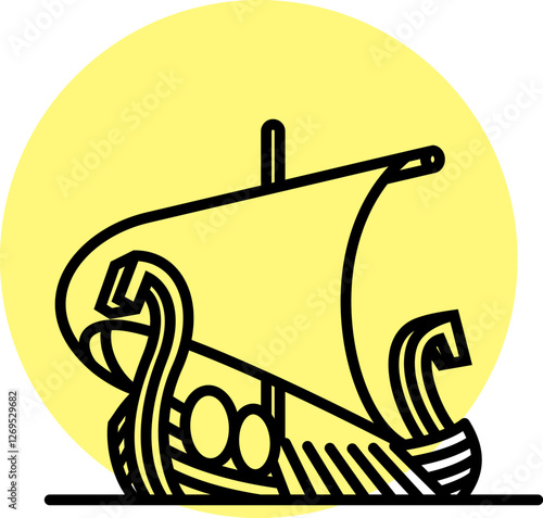Valhalla ship icon design