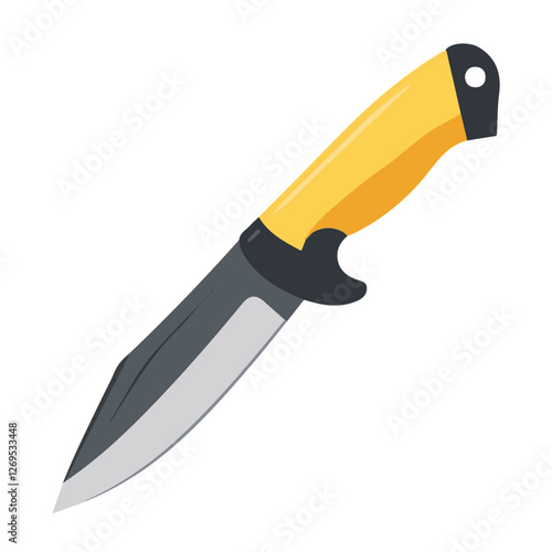 2D flat vector illustration utility knife icon isolated on a white background.

