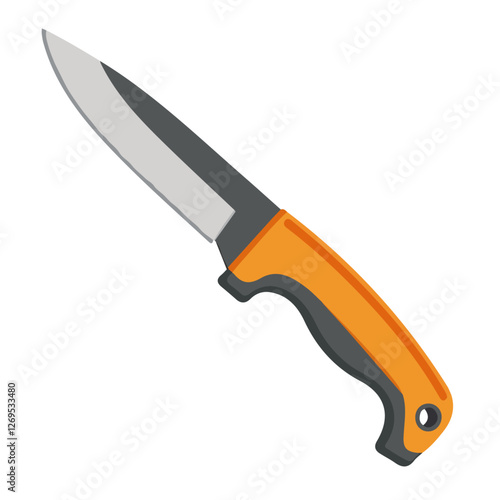 2D flat vector illustration utility knife icon isolated on a white background.

