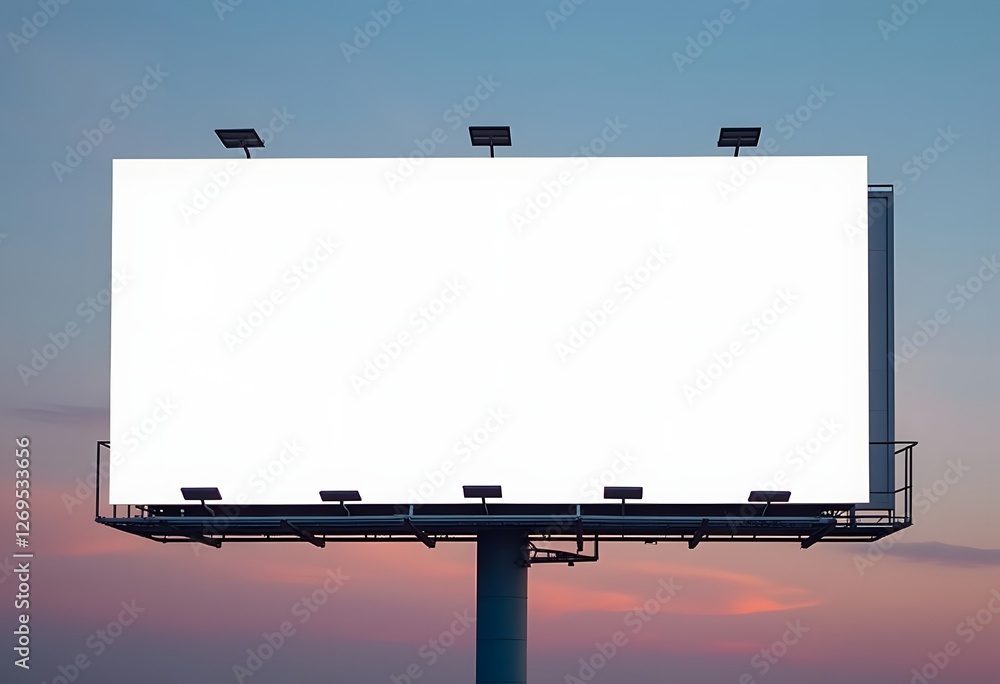 Empty highway billboard with blank background
Empty highway billboard with blank background