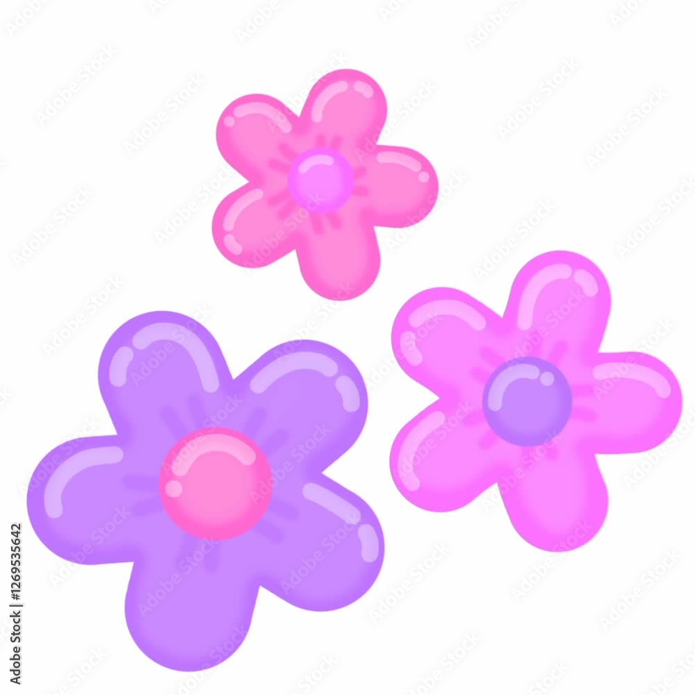 Flowers motion video, pink flower isolated on white, pink flower on white, pink flower on white background, cute flower Flowers motion video, pink flower isolated on white, pink flower on white, pink flower on white background, cute flower