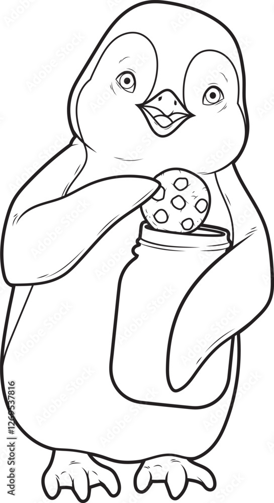 Penguin Cookie Animal Vector Graphic Art Illustration Penguin Cookie Animal Vector Graphic Art Illustration