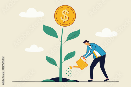 money, profit, plant, tree, gain, growth, coin, flower, wealth, business, capital, seed, green, finance, interest, investor, income, increase, raise, stock, economy, market, gold, saving, people, fund