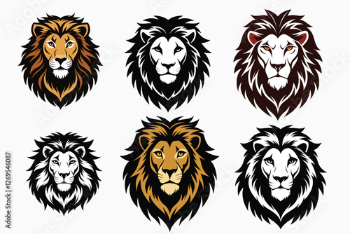 Lion Head Print Print