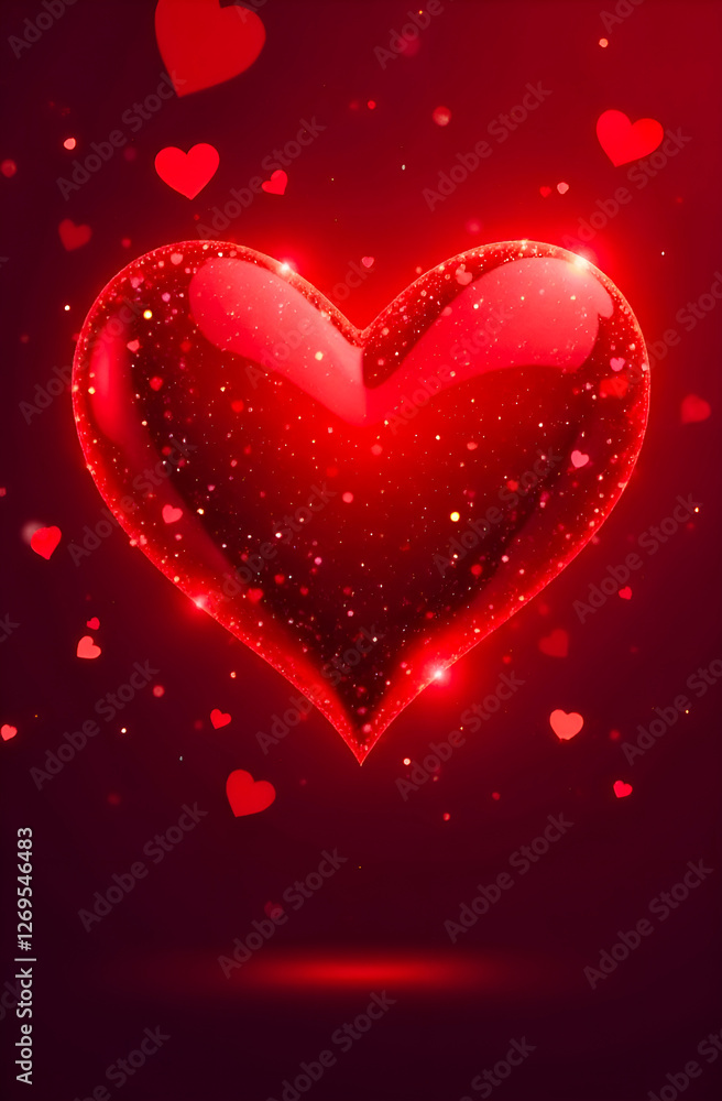 greeting card with hearts, uplight greeting card with hearts, uplight