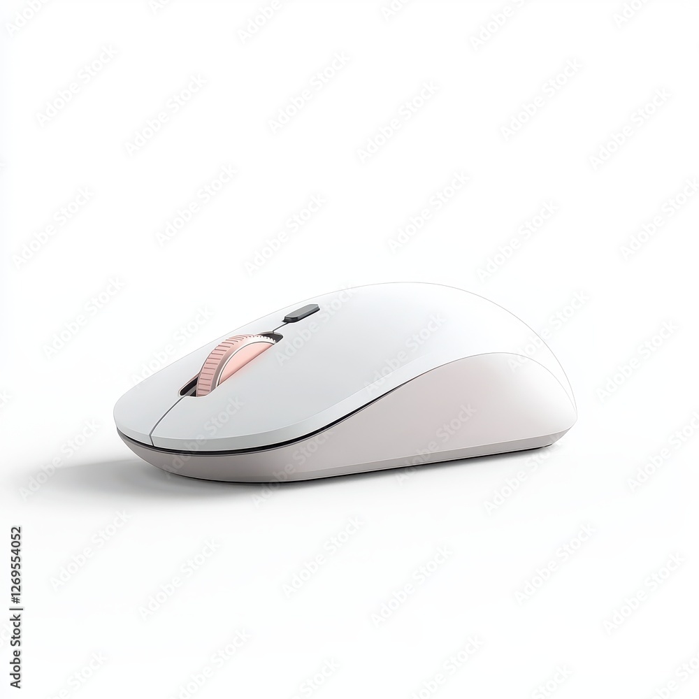 A sleek, modern computer mouse featuring a stylish design with a pastel color scheme, perfect for gaming or daily use.