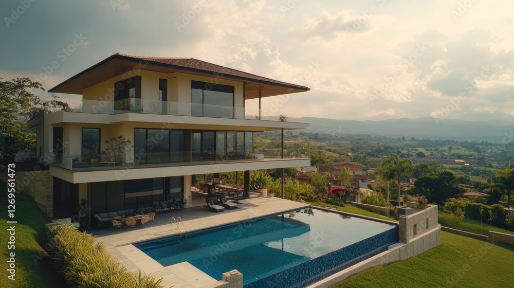Fototapeta premium House with Swimming Pool