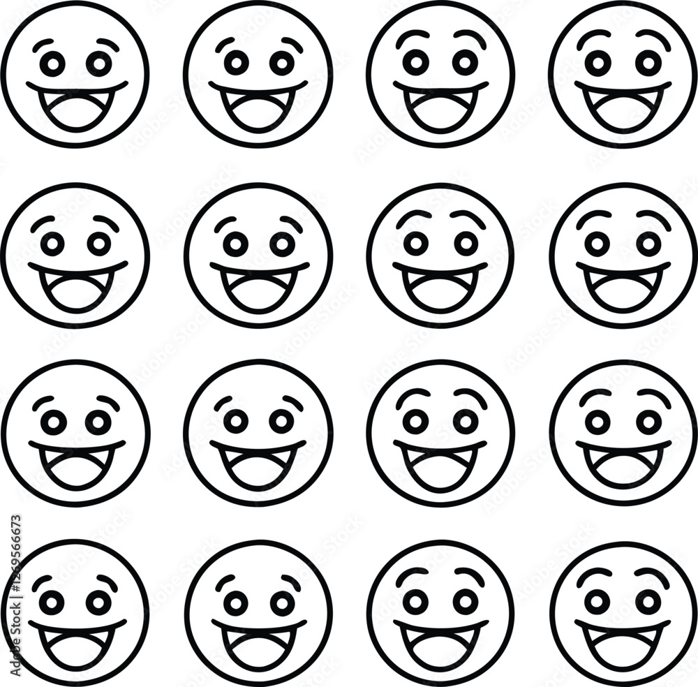 Emoji bundle silhouette of vector set of funny cartoon faces set of emoji smileys set of smiley faces and vector illustration Emoji bundle silhouette of vector set of funny cartoon faces set of emoji smileys set of smiley faces and vector illustration
