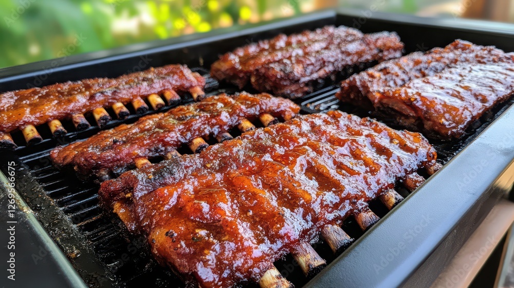 Tender, juicy sticky honey garlic ribs, glazed to perfection for a mouthwatering meal. Tender, juicy sticky honey garlic ribs, glazed to perfection for a mouthwatering meal.