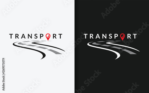 Modern minimalist transport. Vector symbol icon logo design illustration