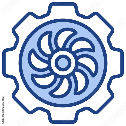 Turbines Blue Icon