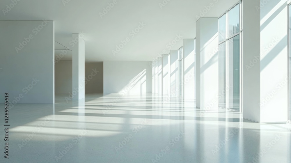 Obraz premium Empty Room with Windows