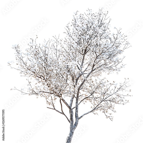 Wallpaper Mural birch tree isolated on white background, clipping path. Torontodigital.ca