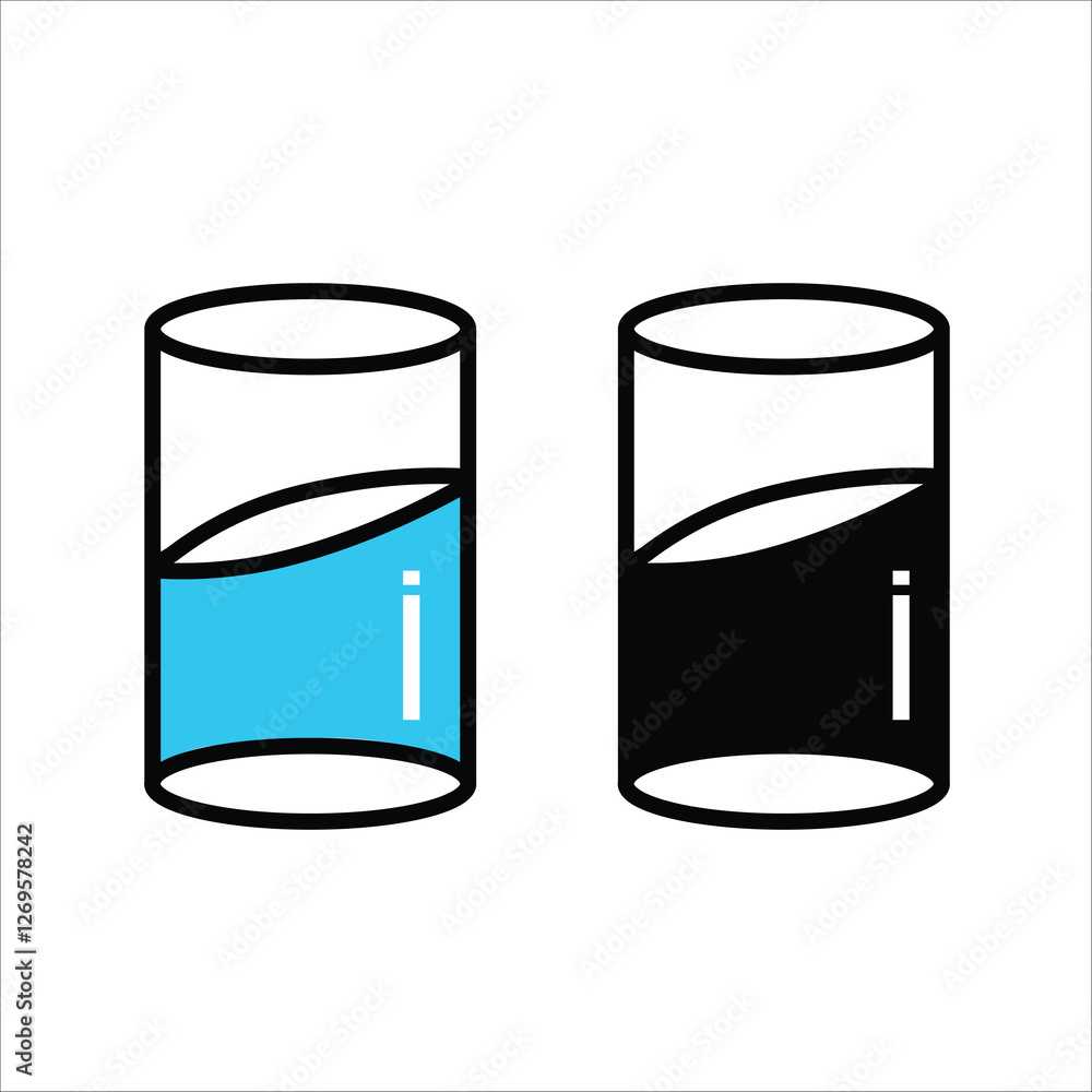 Minimalist Drink Outline Vector Icon 