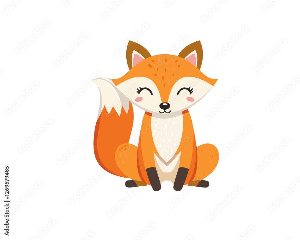 Obraz premium Cute Foxes in Love
