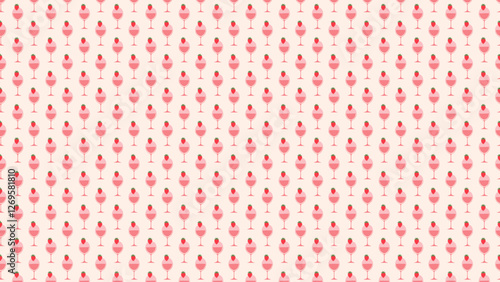 イチゴパフェ、かわいいイラスト