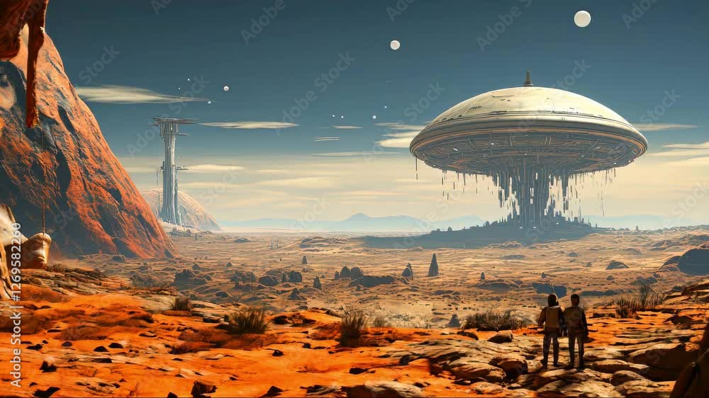 Futuristic Desert Colony – Alien World Exploration Futuristic Desert Colony – Alien World Exploration