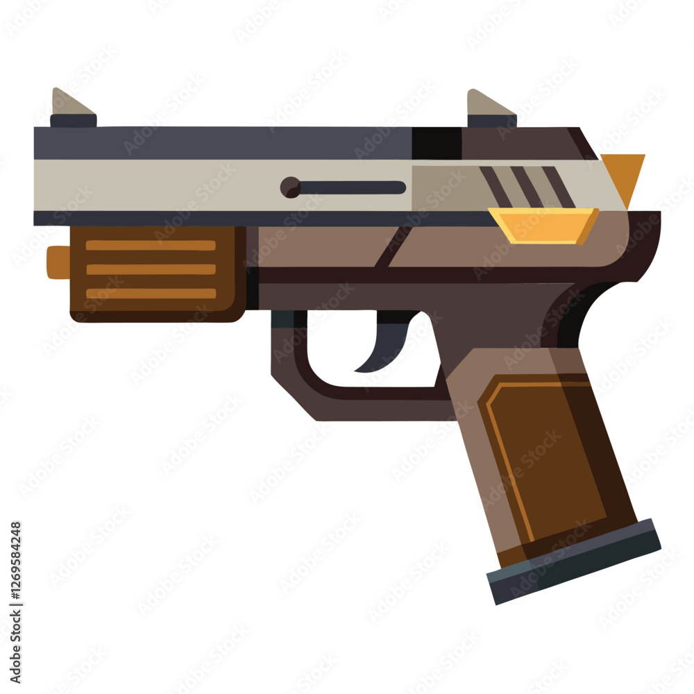 Fototapeta premium pistol gun vector image on a white background 