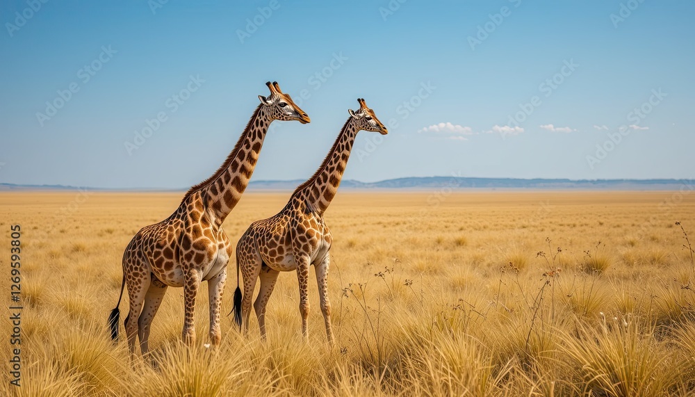 Fototapeta premium giraffe in the savannah
