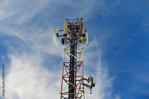 Telecommunication tower mast TV antennas wireless technology