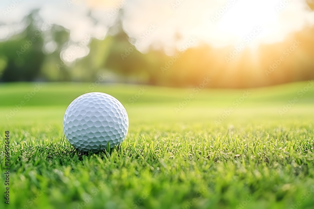 golf course with beautiful sunset in Dubai, United Arab Emirates. golf course with beautiful sunset in Dubai, United Arab Emirates.