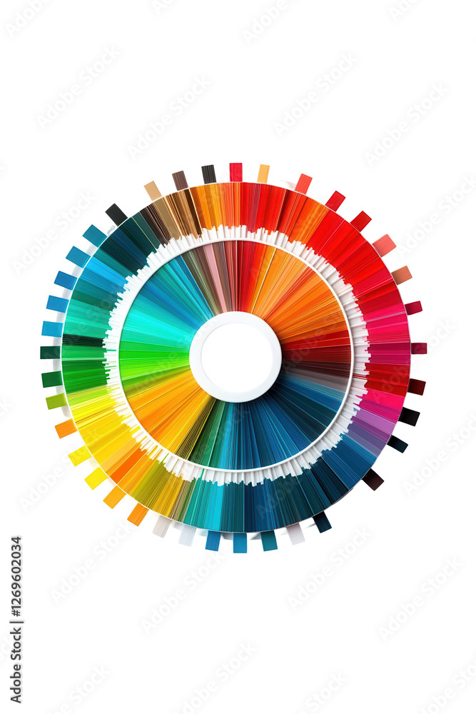 Fototapeta premium Color palette display with transparent background creative art studio digital art vibrant colors top view design inspiration