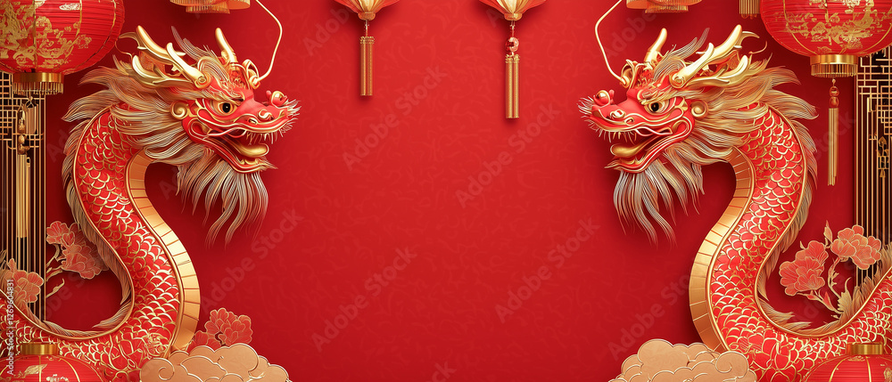 custom made wallpaper toronto digitalChinese new year, year of the dragon. Set of Chinese new year posters, greeting cards design with Chinese zodiac dragon. Chinese translation: dragon