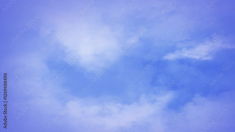 Free Falling Through the Clouds 4k Loop features a view of a blue sky falling down through moving clouds in a loop.