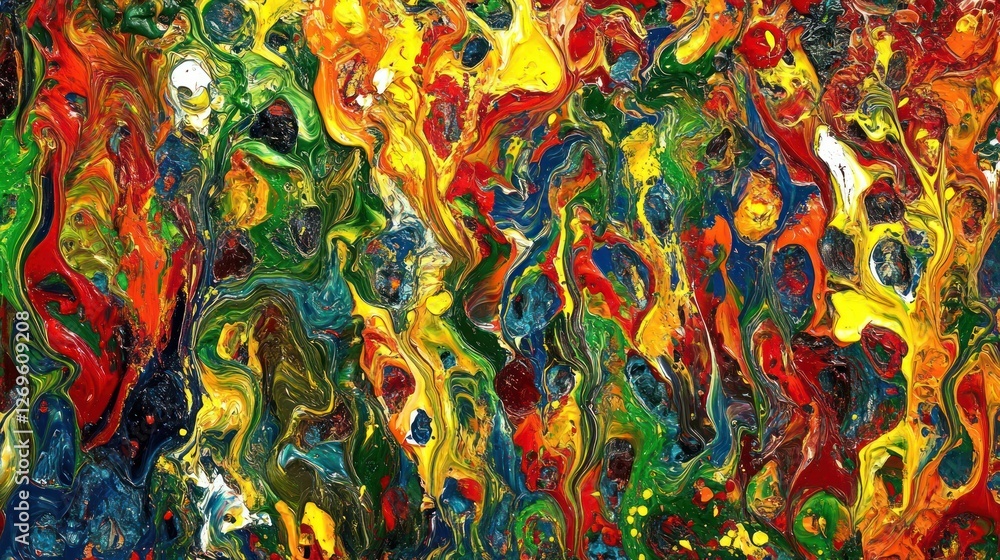 Fototapeta premium Abstract Colorful Fluid Painting