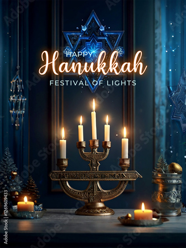 Happy hanukkah beautiful and festive designs celebrating the festival of lights