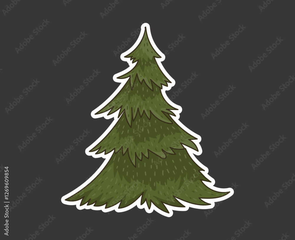 Christmas Tree Shape. Simple Christmas Tree Vector Illustration Christmas Tree Shape. Simple Christmas Tree Vector Illustration