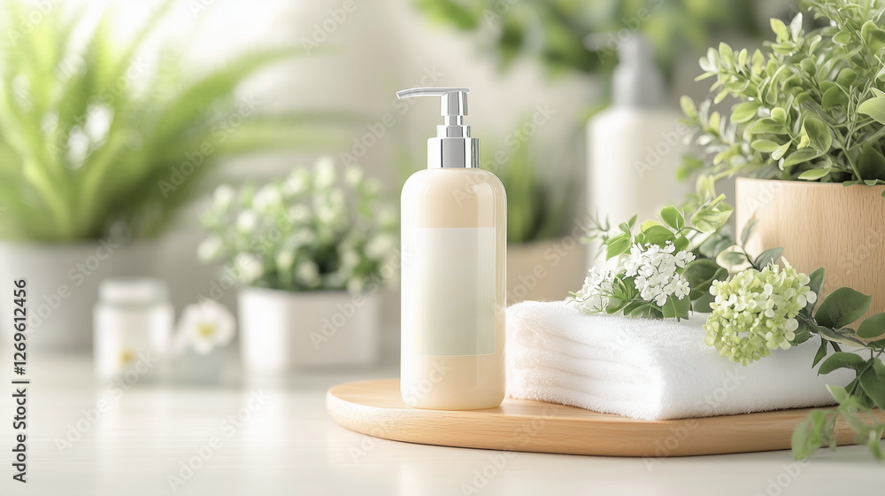 Nature's refreshing shampoo bottle Nature's refreshing shampoo bottle