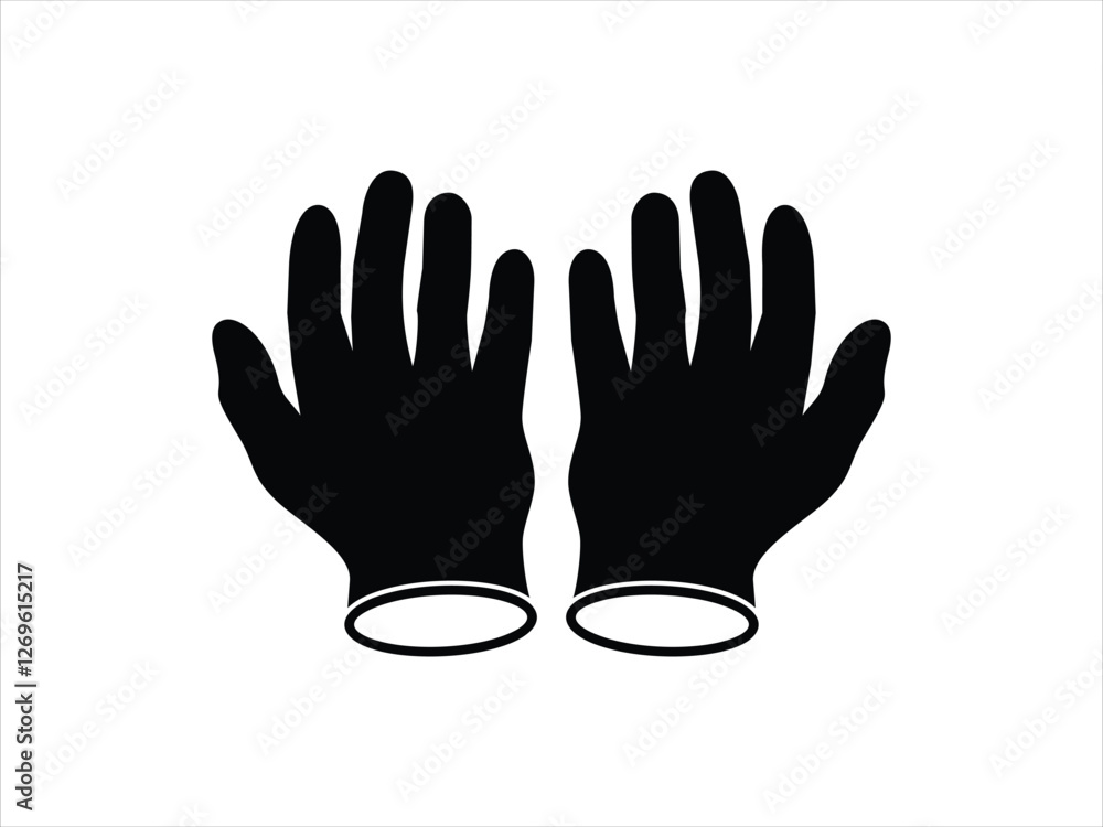 Obraz premium Gloves,Glove,Protective Gloves,Gardening gloves icon vector isolated white